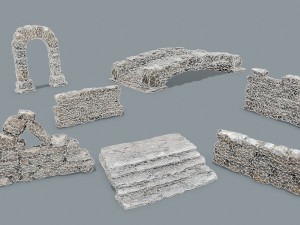 Ruin set 3D 모델