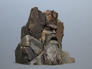 Mountain Face 3D Model
