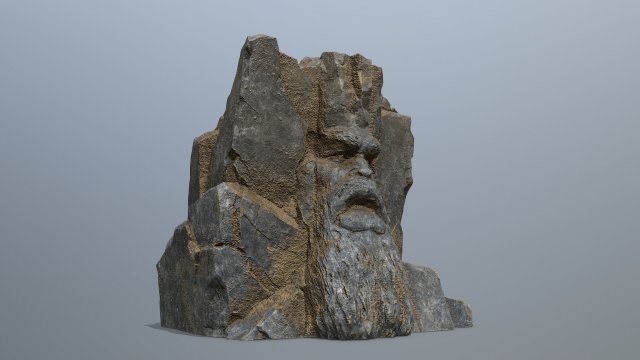 Mountain Face 3D Model .c4d .max .obj .3ds .fbx .stl .blend 