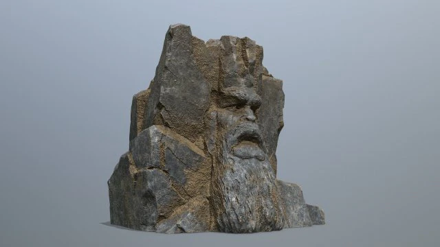 Mountain Face 3D Model .c4d .max .obj .3ds .fbx .stl .blend 