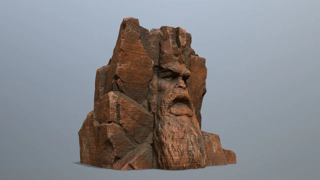 Mountain Face 3D Model .c4d .max .obj .3ds .fbx .stl .blend 