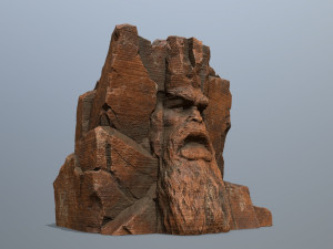 Mountain Face 3D Model