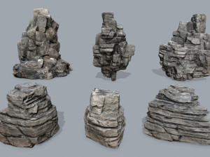Cliff rocks Model 3D