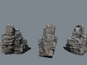 Cliff rocks Model 3D