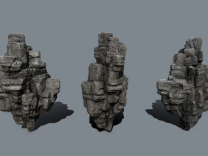 Cliff rocks Model 3D