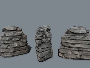 Cliff rocks Model 3D