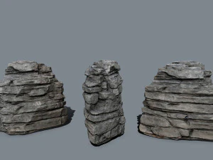 Cliff rocks 3D Model