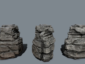 Cliff rocks Model 3D