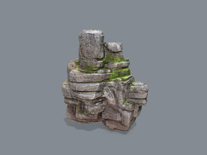 Mossy rocks 3D Model