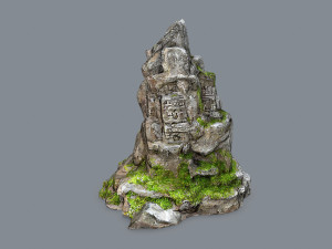 Mossy rocks 3D Model