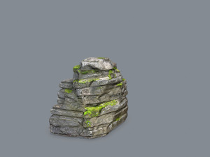 Mossy rocks 3D Model
