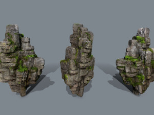 Mossy rocks 3D Model