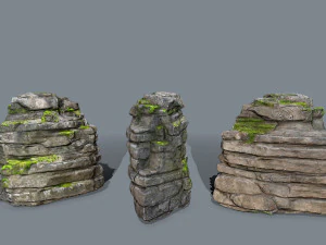 Mossy rocks 3D Model