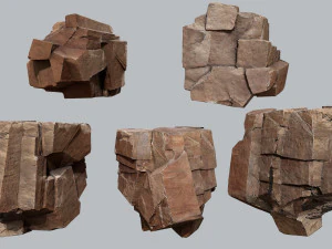 Desert rocks 3D Model
