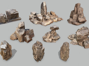 Desert rocks 3D Модель