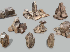 Rochas do deserto Modelo 3D