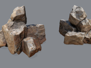 Desert rocks Model 3D