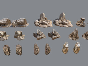 Desert rocks Model 3D
