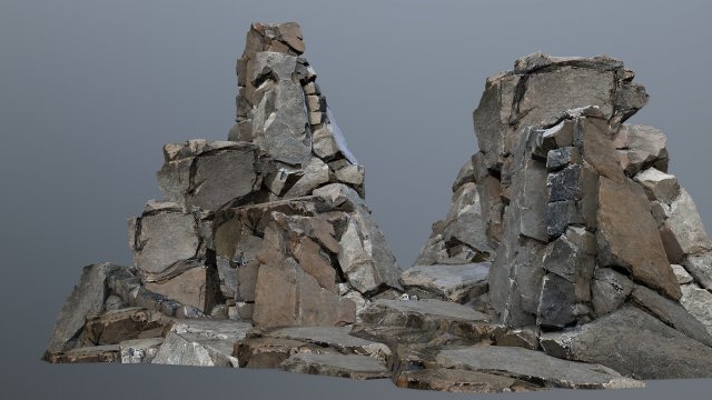 Cliff rocks 3D 模型 .c4d .max .obj .3ds .fbx .stl .blend 
