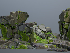 Mossy rocks 3D मॉडल