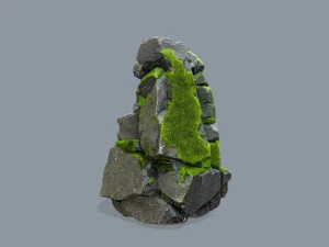 Mossy rocks 3D Model
