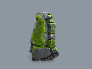 Mossy rocks 3D Model