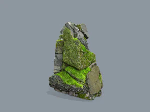 Mossy rocks 3D Model