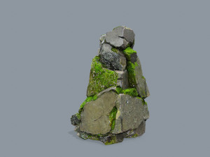 Mossy rocks 3D मॉडल