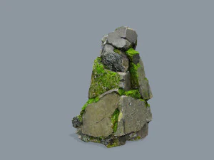 Mossy rocks 3D Model
