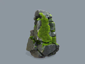 Mossy rocks 3D Model