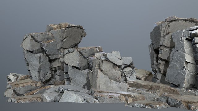Cliff rocks 3D Модель .c4d .max .obj .3ds .fbx .stl .blend 