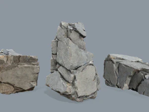 Cliff rocks 3D Model
