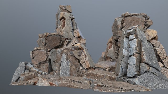 Desert rocks 3D Model in Landscapes 3DExport