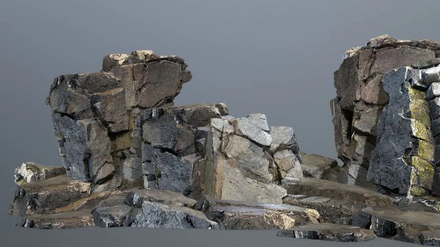Cliff rocks 3D Model .c4d .max .obj .3ds .fbx .stl .blend 