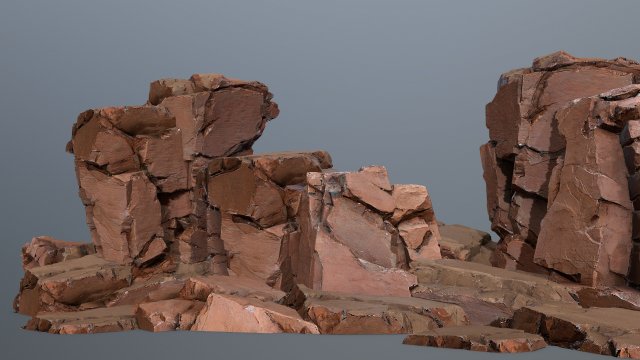 Desert rocks 3D Модель .c4d .max .obj .3ds .fbx .stl .blend 