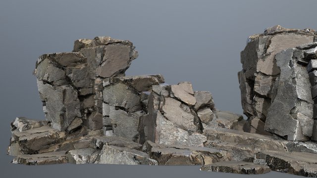 Cliff rocks 3D 모델 .c4d .max .obj .3ds .fbx .stl .blend 
