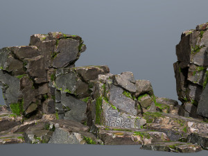 Mossy rocks 3D Model