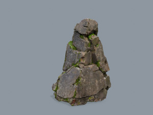 Mossy rocks Model 3D