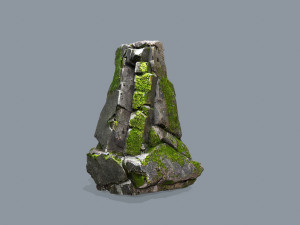 Mossy rocks Model 3D