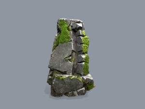 Mossy rocks Model 3D