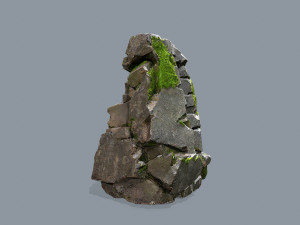 Mossy rocks Model 3D