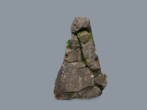 Mossy rocks Model 3D