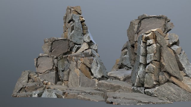 Cliff rocks 3D Model .c4d .max .obj .3ds .fbx .stl .blend