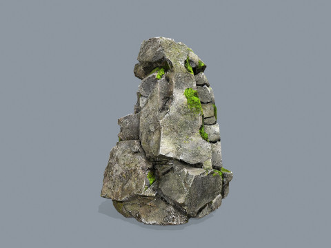Mossy rocks 3D Модель