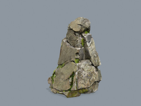 Mossy rocks 3D Модель