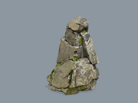 Mossy rocks 3D Model