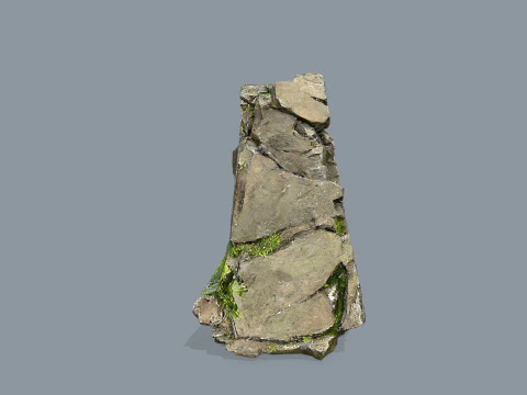 Mossy rocks 3D Model