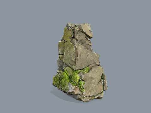Mossy rocks 3D Модель