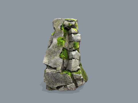 Mossy rocks 3D Модель