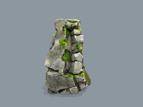 Mossy rocks 3D Model